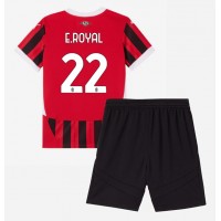 Echipament fotbal AC Milan Emerson Royal #22 Tricou Acasa 2024-25 pentru copii maneca scurta (+ Pantaloni scurti)